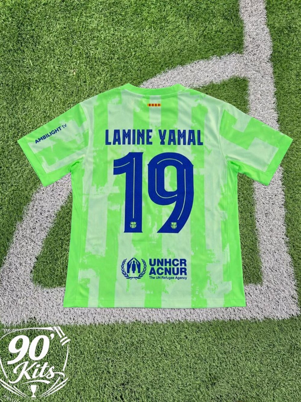 Barcelona #19 Lamine Yamal Third Soccer Jersey